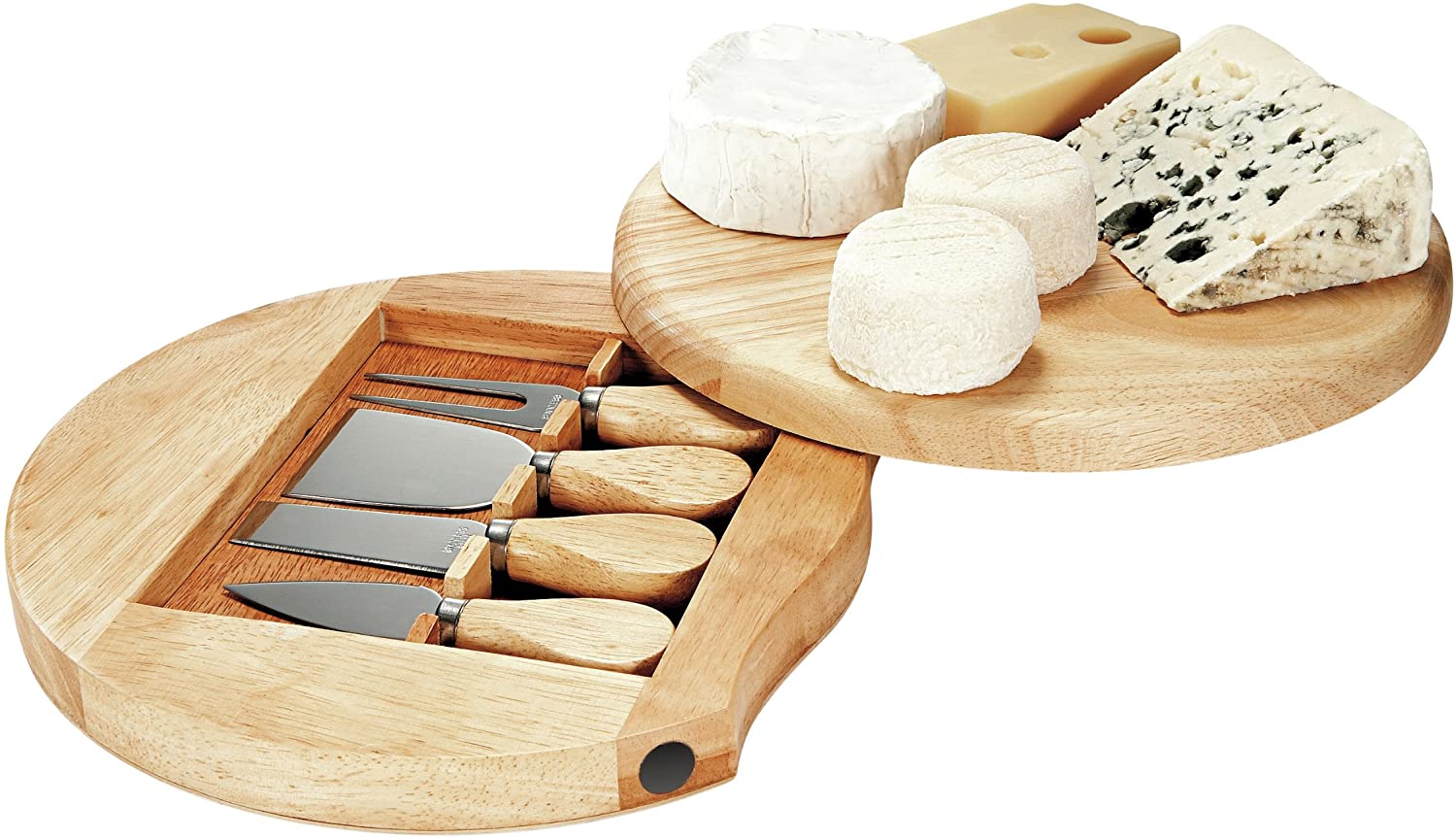 LIVOO MEN28 Plateau à Fromage Pivotant en Bois