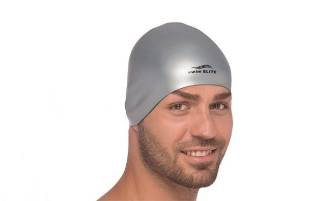 Bonnet de natation 2-en-1 en silicone de qualité supérieure réversible Swim Elite