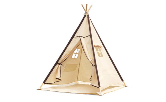 Tipi Lavievert indien en toile pour enfants