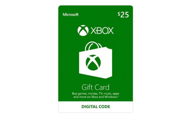 Carte-cadeau Xbox de 25 € pour 25 €.