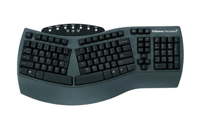 Fellowes Microban Split Design Clavier ergonomique filaire