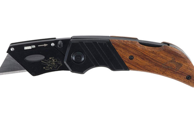 Couteau utilitaire à manche en bois Husky