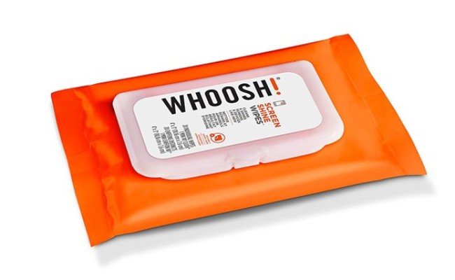 WHOOSH ! Lingettes microfibres antimicrobiennes de nettoyage d'écran