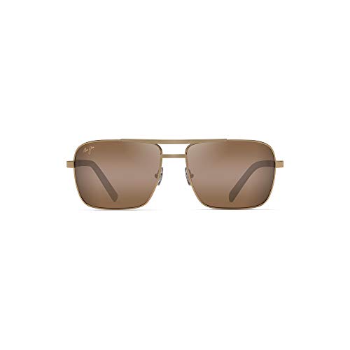 Maui Jim H714-16 16 Doré Compass Square Pilot Sunglasses