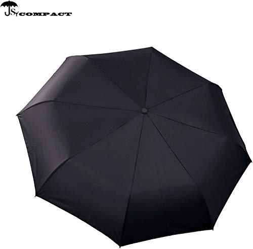 M&M² Parapluie de voyage compact, léger et coupe-vent, noir