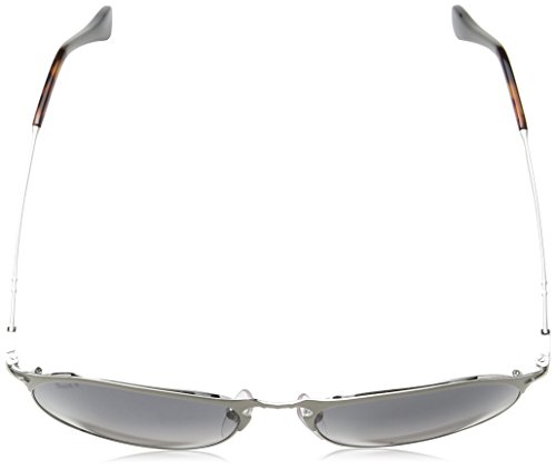 Lunettes de soleil aviateur polarisées Persol Silver/Green Metal