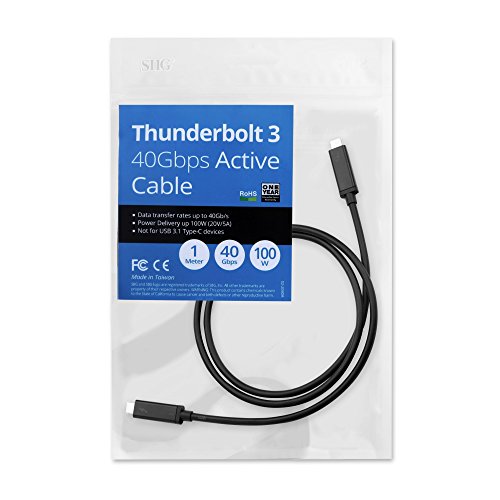 Câble actif 40Gbps certifié SIIG Thunderbolt 3