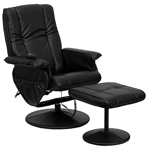 DT Fauteuil de massage inclinable et Ottoman en cuir