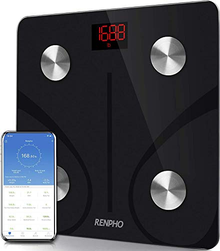 Pèse-personne numérique intelligent Bluetooth RENPHO pour salle de bains