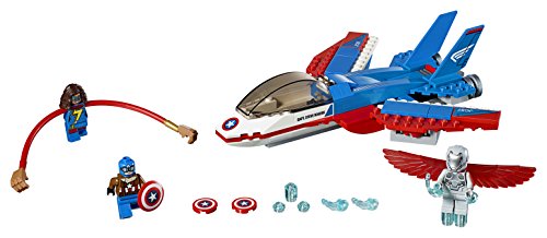 Kit de construction Lego Marvel Super Heroes Captain America Jet Pursuit