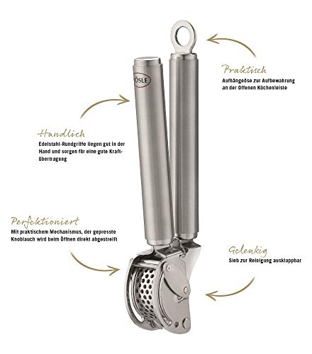 Presse à ail haché en acier inoxydable Rosle