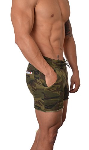 YoungLA French Terry Solid Bodybuilding - Short de yoga pour hommes en éponge solide