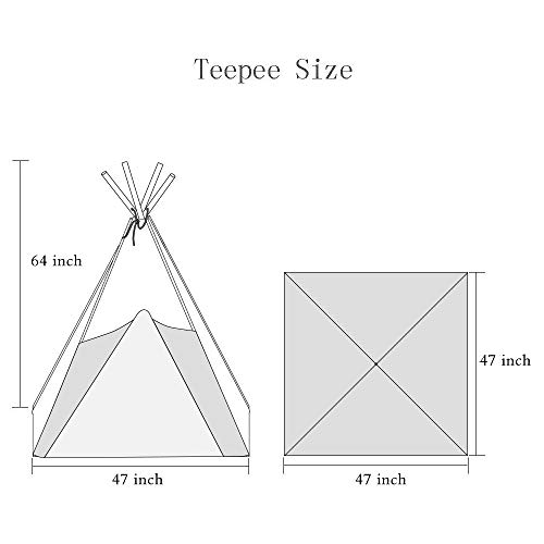 Tente tipi Asweets pliable pour enfants