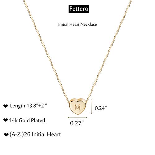 Collier de coeur initial en or minuscule