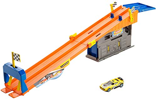 Garage de course sur le toit de Hot Wheels : un jeu exclusif