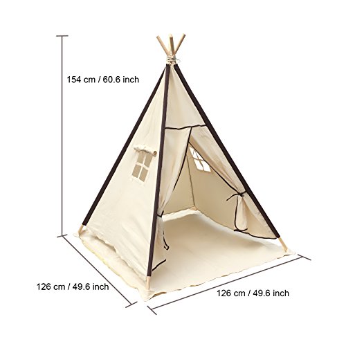 Tipi Lavievert indien en toile pour enfants