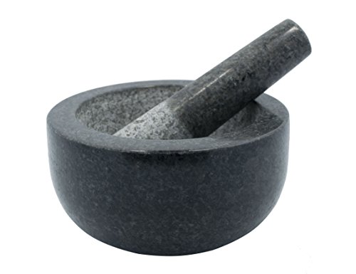 Kota Japon Grand mortier et pilon en granit noir