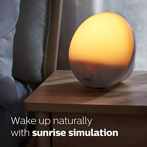 Réveil lumineux Philips avec simulation de lever de soleil coloré