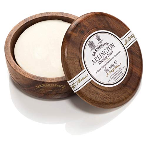 D. R. HARRIS Arlington Shaving Soap and Wooden Mahogany Shaving Bowl