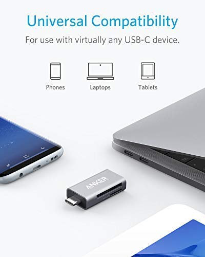 Ancre 2-en-1 USB C Lecteur de carte SD 2-en-1