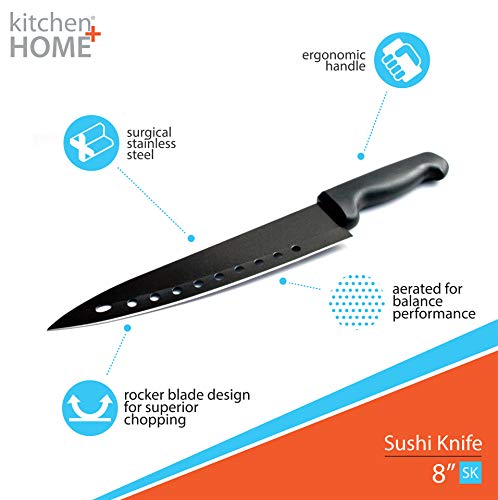Couteau à sushi antiadhésif pour la cuisine et la maison