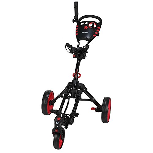 Caddymatic Golf Chariot de golf pliable à 3 roues pivotant sur 360