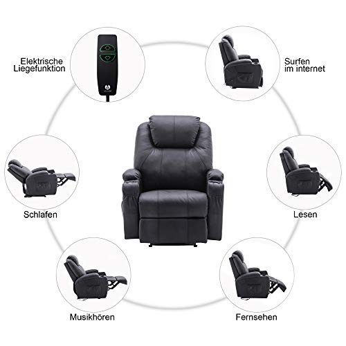 Fauteuil de massage électrique inclinable et vibrant MCombo 