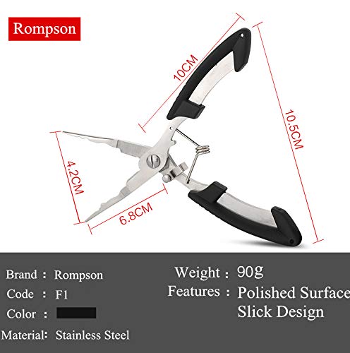 Rompson F1 Pince à becs aiguilles en acier inoxydable pour la pêche