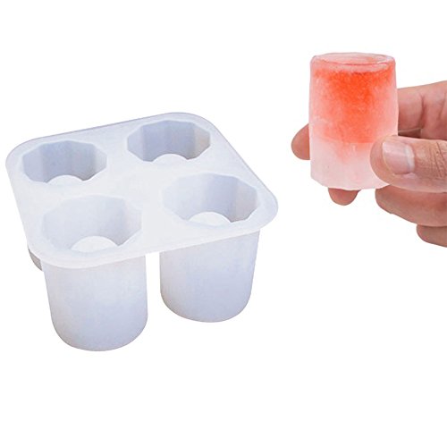 Moule à glace en verre refroidi 4 tasses Plateau en silicone