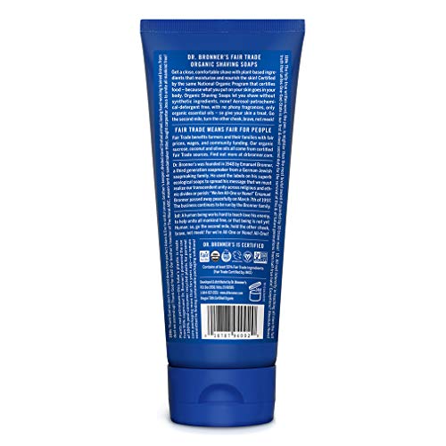 Savon de rasage biologique à la menthe poivrée du Dr Bronner