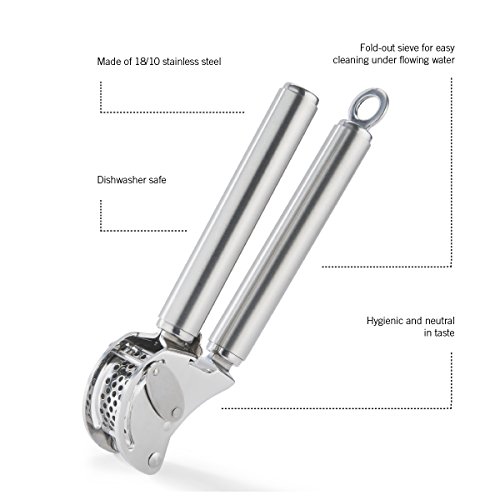 Presse à ail haché en acier inoxydable Rosle