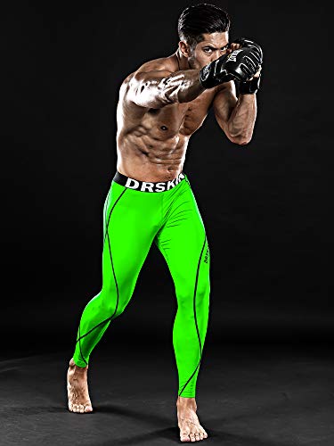 DRSKIN - Pantalon de yoga pour hommes à compression sèche et froide pour sports rafraîchissants