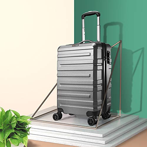 REYLEO Valise Trolley Cabine 55cm, Valise Rigide 8 Roues pivotante