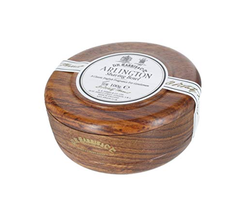 D. R. HARRIS Arlington Shaving Soap and Wooden Mahogany Shaving Bowl