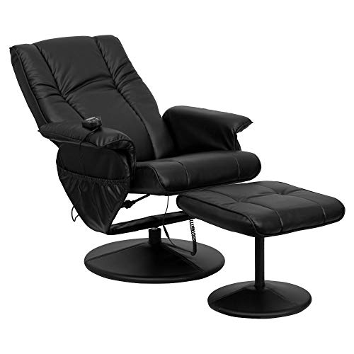 DT Fauteuil de massage inclinable et Ottoman en cuir