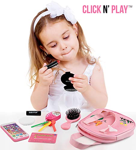 Click N' Play 8Piece Girls Pretend Play Purse