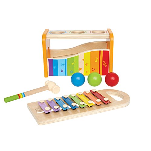 Hape Pound & ; Banc de frappe avec xylophone coulissant