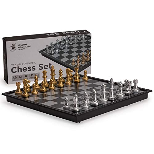 Yellow Mountain Imports Jeu d'échecs magnétique de voyage