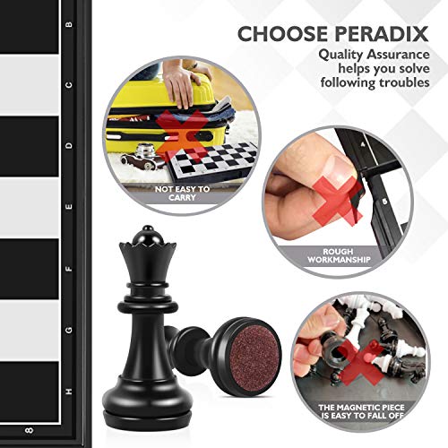 Peradix Jeu d'échecs Magnétique en Echec Deluxe Pliable