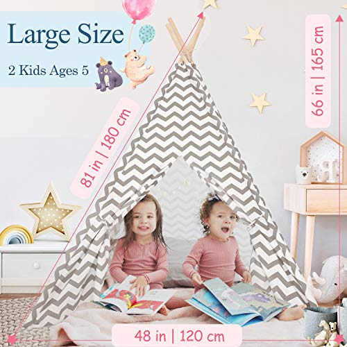 Tente tipi Tiny Land Canvas Kids Teepee