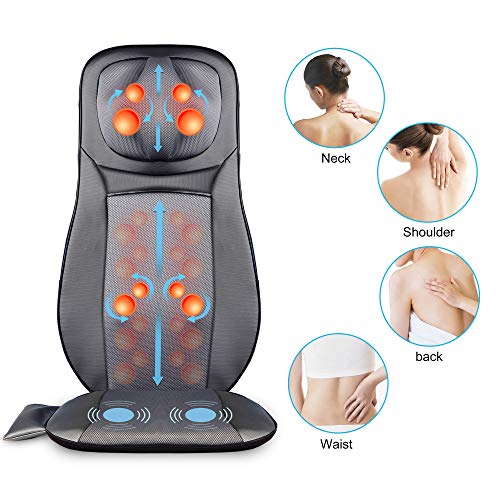 Fauteuil de massage SNAILAX Shiatsu Coussin de Massage Dos avec Chaleur