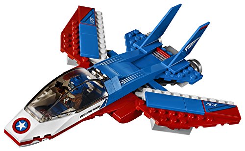 Kit de construction Lego Marvel Super Heroes Captain America Jet Pursuit