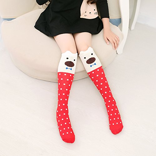 Ateid Enfant Filles Chaussettes Hautes Coton