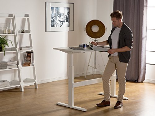 Table de Bureau Blanc Beliani Uplift 