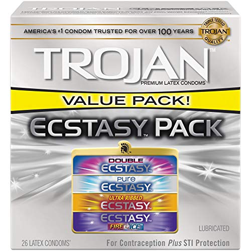 Préservatifs lubrifiés Trojan Ecstasy Pack