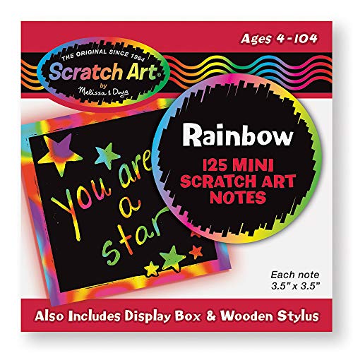 Melissa & ; Doug Scratch Art Box of Rainbow Mini Notes