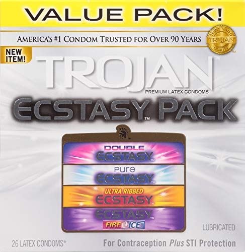 Préservatifs lubrifiés Trojan Ecstasy Pack