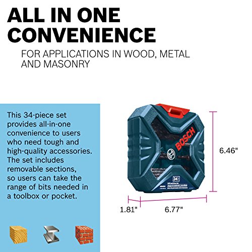 Bosch MS4034 Jeu d'embouts de perçage et d'entraînement pour perceuse MS4034