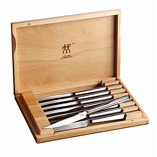 J.A. Henckels Ensemble de couteaux à steak 8 pièces en acier inoxydable dans une boîte-cadeau en bois
