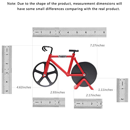 Nouveauté Coupe-pizza double en forme de bicyclette